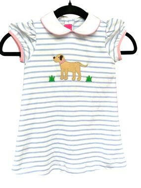 Claire & Charlie Labrador Knit Dress 3T Dog‎ Appliqué NWT